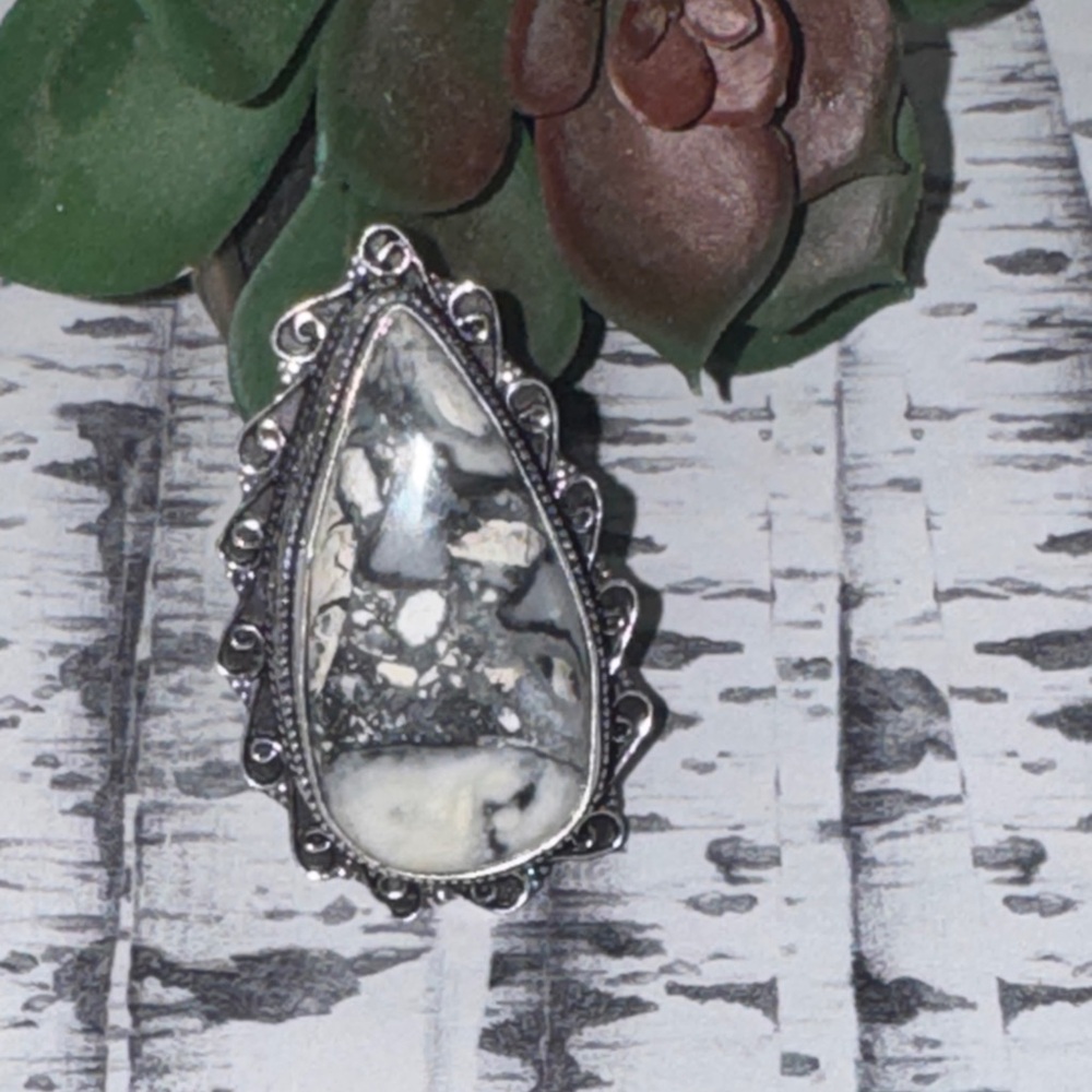 Buffalo Turquoise Silver Ring - image 1